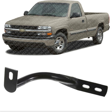 Front Bumper Bracket Left Driver Side Direct Replacement Compatible With 1999-2002 Chevrolet Silverado/GMC Sierra 1500 GM1066129 15705657