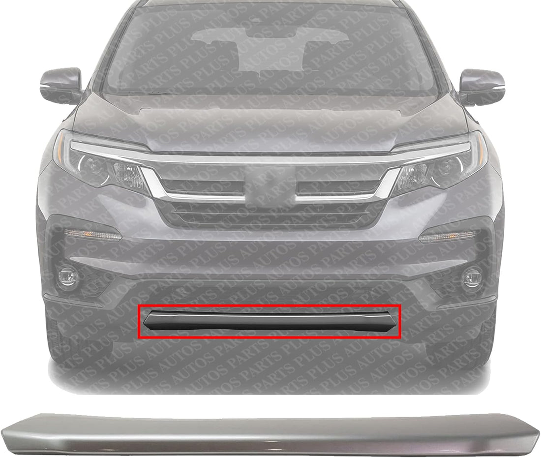 Front Bumper Molding Silver Plastic Direct Replacement Compatible With 2019-2022 Honda Pilot HO1044111 71115TG7A60