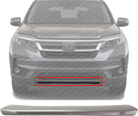 Front Bumper Molding Silver Plastic Direct Replacement Compatible With 2019-2022 Honda Pilot HO1044111 71115TG7A60
