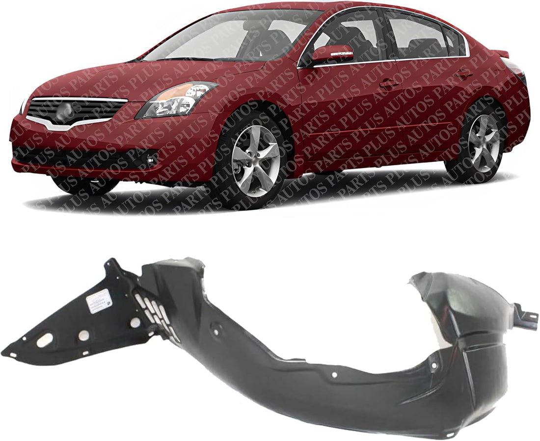 Front Fender Liner Left Driver Side Direct Replacement Compatible With 2007-2011 Nissan Altima NI1248120 63841ZX20B