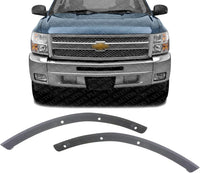Set Of 2 Front Bumper Outer Filler Primed Plastic Left Driver & Right Passenger Side Direct Replacement Compatible With 2007-2013 Chevrolet Silverado 1500 GM1089172 GM1088172