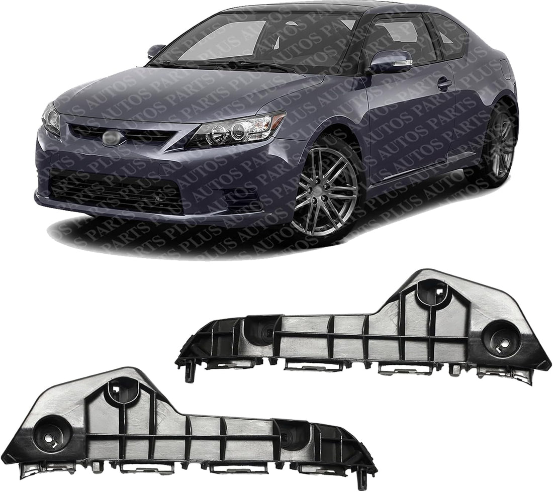 Set Of 2 Front Bumper Support Bracket Plastic Left Driver & Right Passenger Side Direct Replacement Compatible With 2011-2016 Scion tC SC1043101 SC1042101 5211521030 5211621030