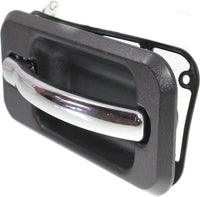 Rear Door Handle Black Bezel with Chrome Lever Left Driver Side Direct Replacement Compatible with 2003-2009 Hummer H2 HU1520101 25845864