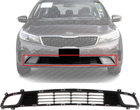 Front Bumper Grille Textured Dark Gray Plastic With Pre-Collision System Direct Replacement Compatible With 2017-2018 Kia Forte KI1036135 86522B0000