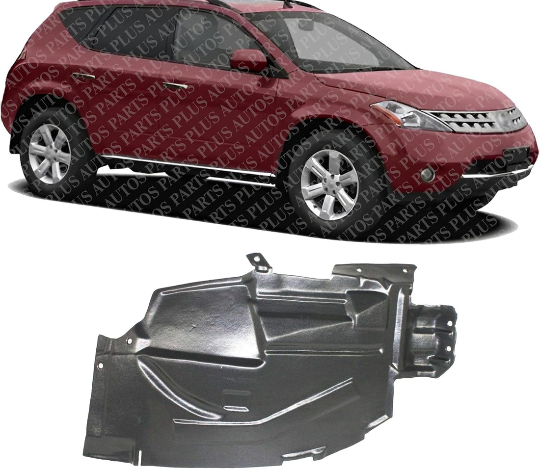 Front Section Fender Liner Right Passenger Side Direct Replacement Compatible With 2003-2007 Nissan Murano NI1249108 63844CA00A