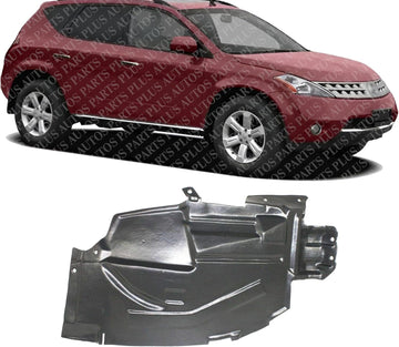 Front Section Fender Liner Right Passenger Side Direct Replacement Compatible With 2003-2007 Nissan Murano NI1249108 63844CA00A
