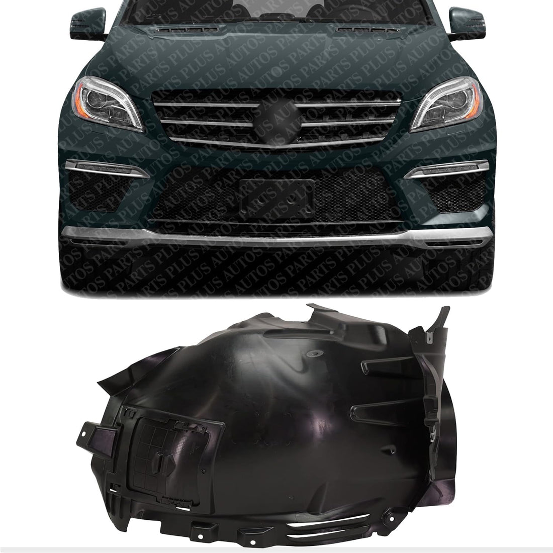 Front Fender Liner Right Passenger Side Direct Replacement Compatible With 2016-2019 Mercedes Benz GLE-Class / 2012-2015 M-Class MB1249187 1668802905