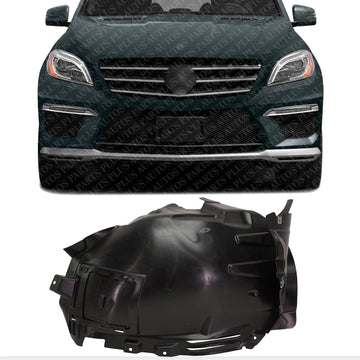 Front Fender Liner Right Passenger Side Direct Replacement Compatible With 2016-2019 Mercedes Benz GLE-Class / 2012-2015 M-Class MB1249187 1668802905