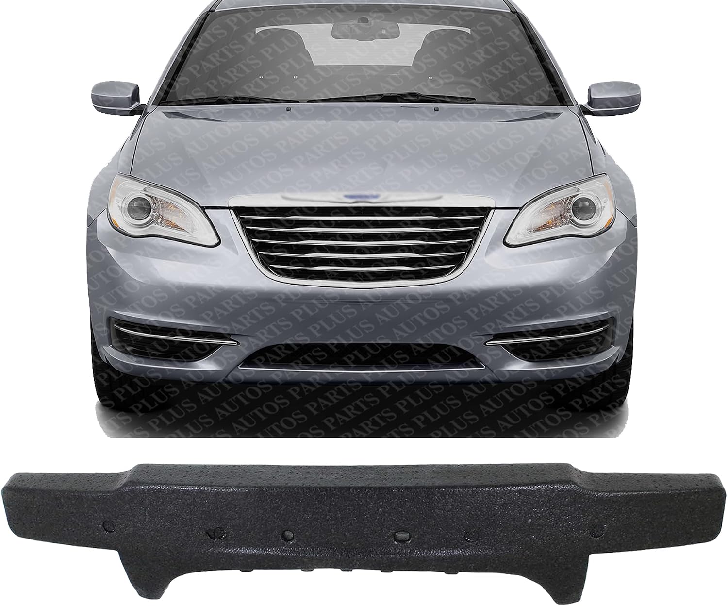 Front Bumper Impact Absorber Plastic Direct Replacement Compatible With 2011-2014 Chrysler 200 CH1070823 68082057AB