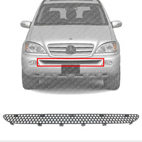 Front Bumper Lower Grille Air Inlet Textured Direct Replacement Compatible With 1998-2005 Ml-Class MB1036135 1638850081