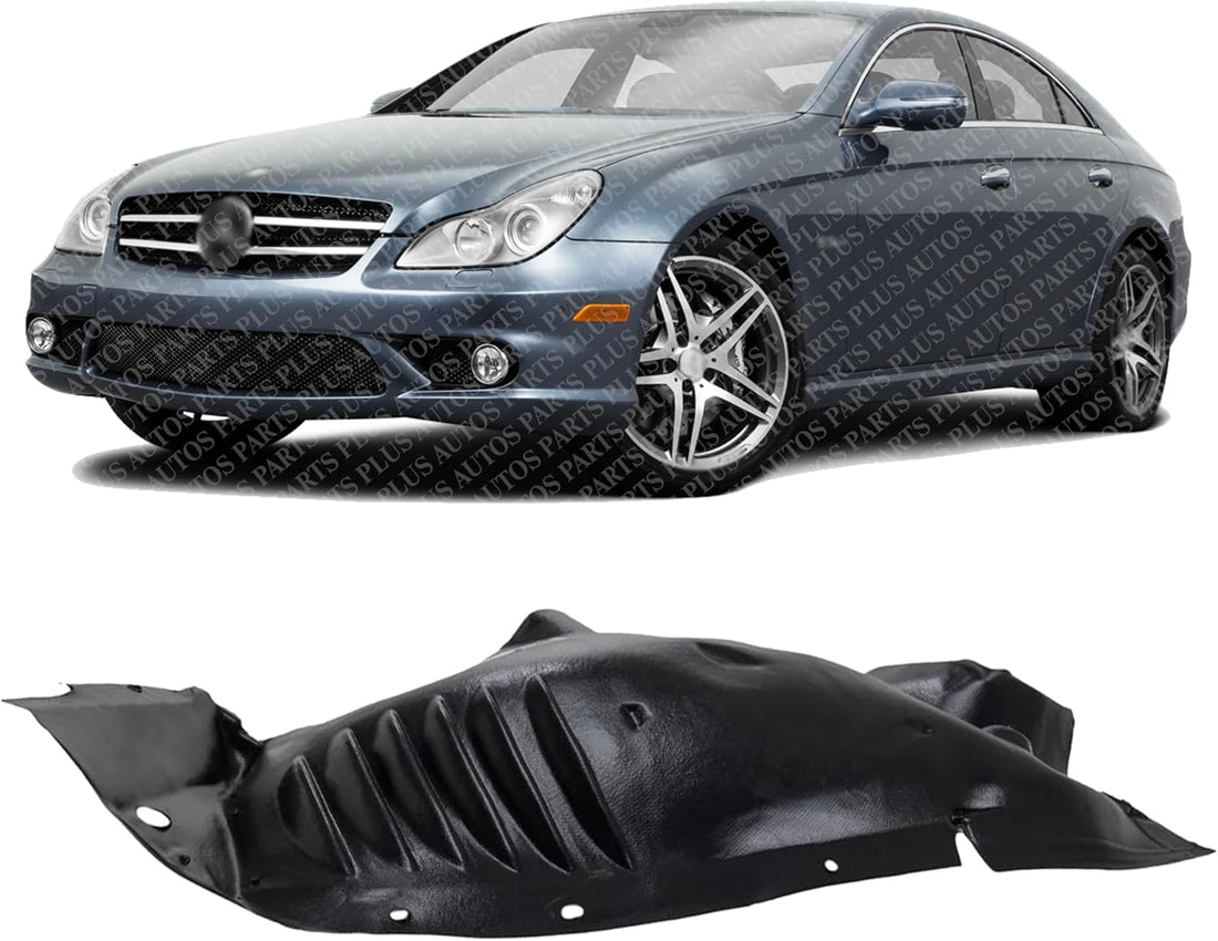 Front Section Fender Liner Left Driver Side Direct Replacement Compatible With 2006-2011 Mercedes Benz CLS-Class MB1248130 2196900930