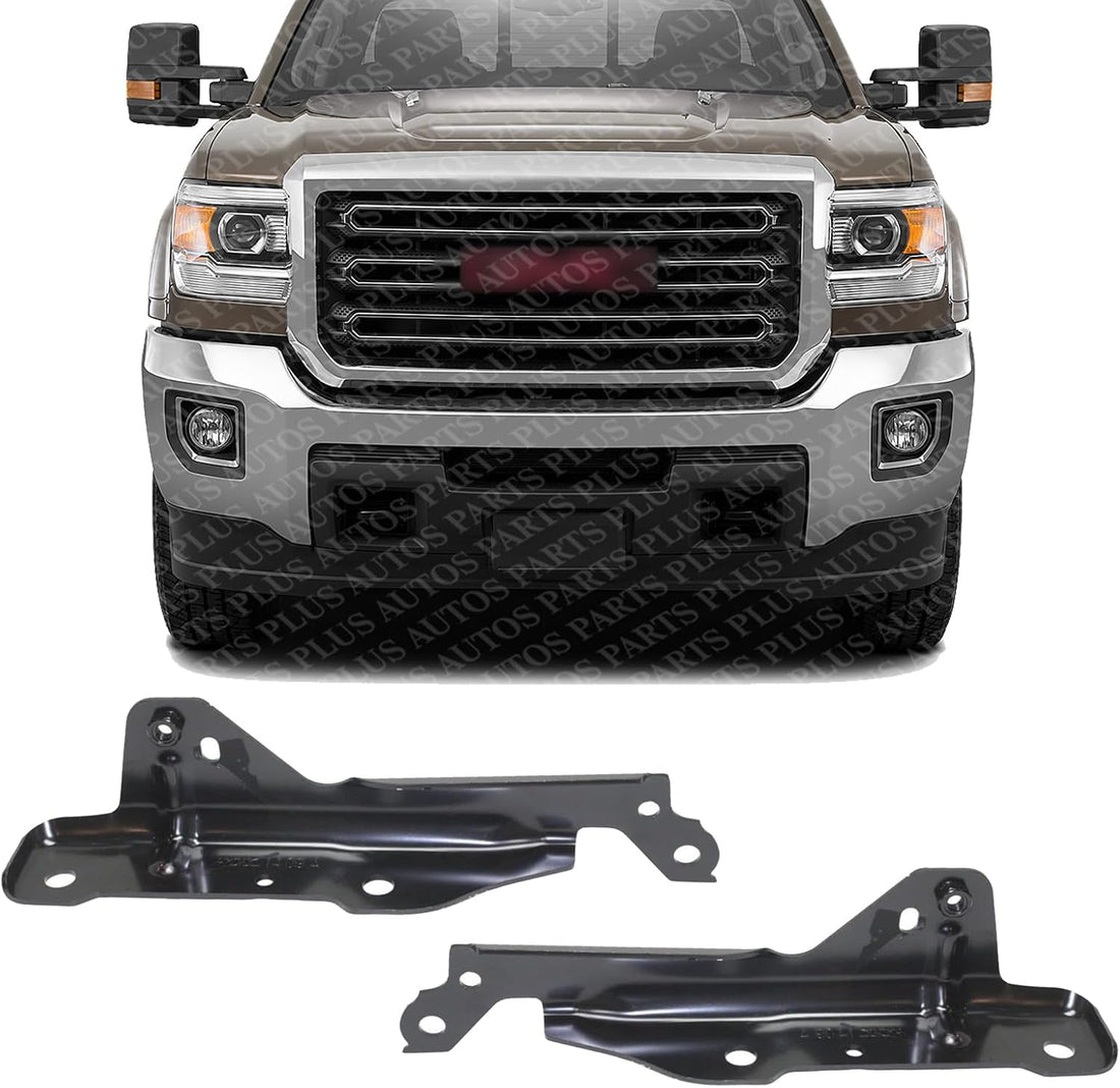 Set of 2 Front Hood Hinge Steel Left Driver & Right Passenger Side Direct Replacement Compatible with 2015-2016 Chevrolet Silverado/GMC Sierra 2500 3500HD GM1236164 GM1236165