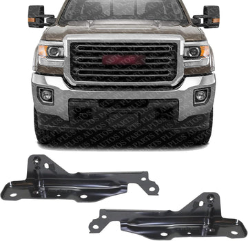 Set of 2 Front Hood Hinge Steel Left Driver & Right Passenger Side Direct Replacement Compatible with 2015-2016 Chevrolet Silverado/GMC Sierra 2500 3500HD GM1236164 GM1236165