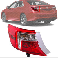 Rear Tail Light Outer Assembly Left Driver Side Direct Replacement Compatible With 2012-2014 Toyota Camry TO2804114 8156006470