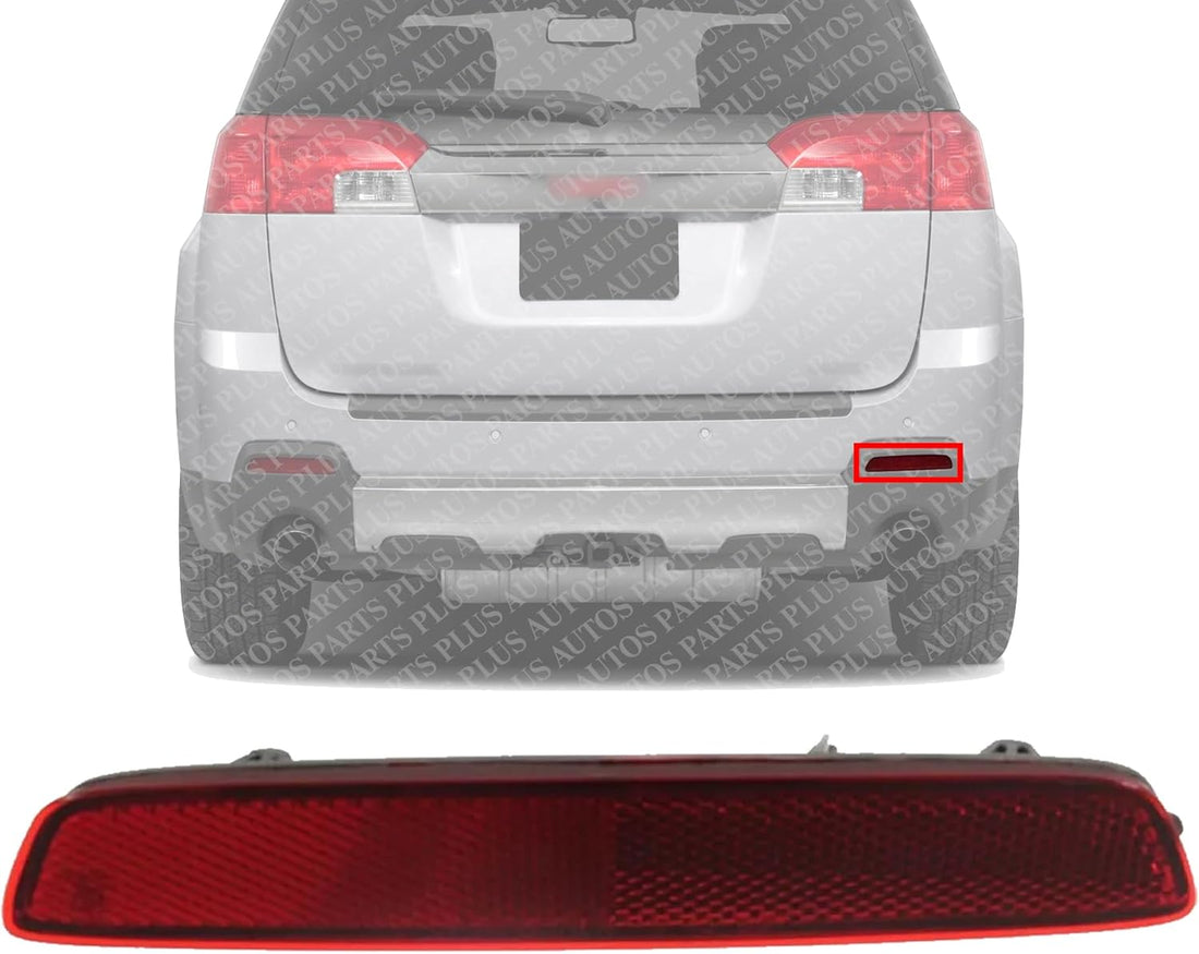 Rear Bumper Reflector Right Passenger Direct Replacement Compatible With 2010-2015 GMC Terrain / 2013-2016 Chevrolet Trax GM1185109 22950586