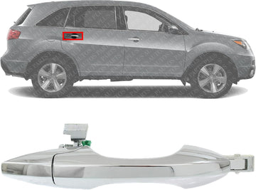 Front Or Rear Exterior Door Handel Chrome Right Passenger Side Direct Replacement Compatible with 2007-2013 Acura MDX AC1311107 72140STXA02
