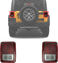 Set Of 2 Tail Light Assembly Plastic Left Driver & Right Passenger Side Direct Replacement Compatible With 2007-2017 Jeep Wrangler / 2018 JK CH2801177 CH2800177 55077890AH 55077891AH