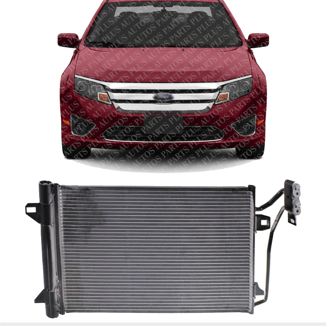 Front AC Condenser Aluminum Core Direct Replacement Compatible With 2010-2012 Ford Fusion FO3030223 9E5Z19712A