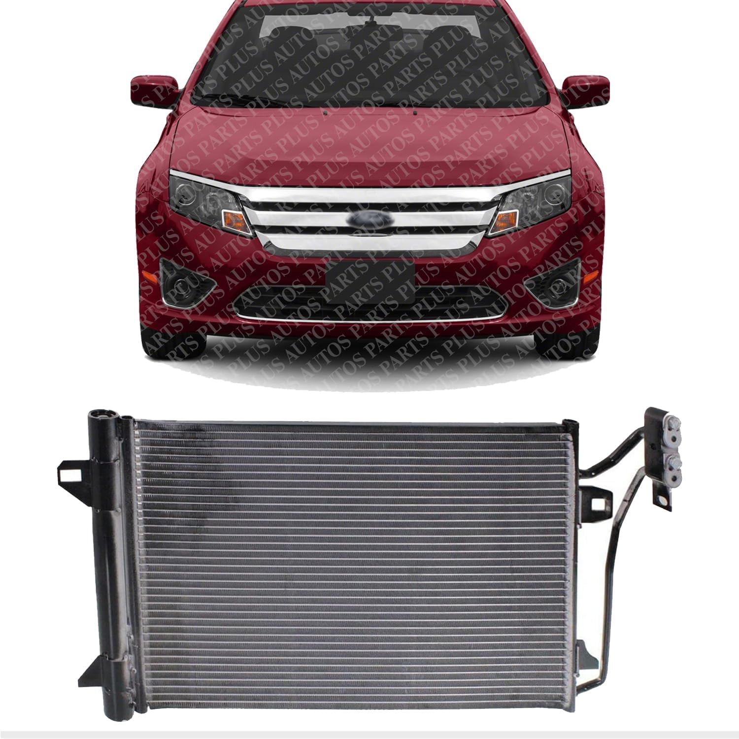 Front AC Condenser Aluminum Core Direct Replacement Compatible With 2010-2012 Ford Fusion FO3030223 9E5Z19712A