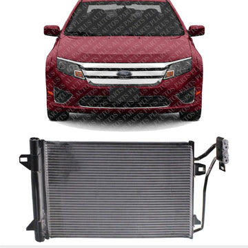 Front AC Condenser Aluminum Core Direct Replacement Compatible With 2010-2012 Ford Fusion FO3030223 9E5Z19712A