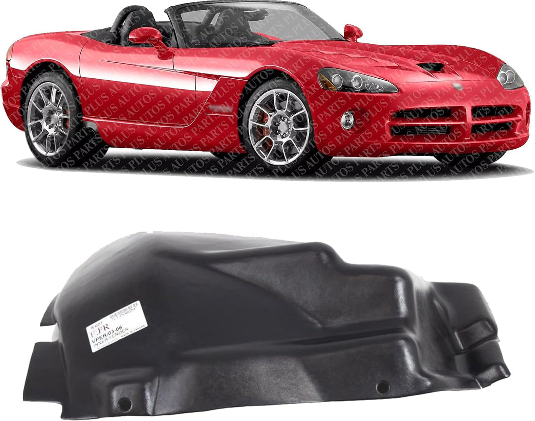 Front Section Fender Liner Right Passenger Side Direct Replacement Compatible With 2003-2010 Dodge Viper CH1249148 4865724AB