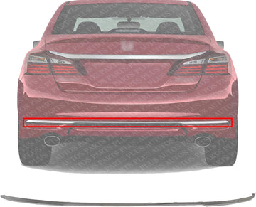 Rear Bumper Step Pad Molding Chrome Direct Replacement Compatible With 2016-2017 Honda Accord HO1144102 71503T2FA51