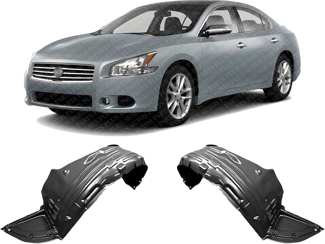 Set Of 2 Front Fender Liner Left Driver & Right Passenger Side Direct Replacement Compatible With 2009-2014 Nissan Maxima NI1248119 NI1249119 63843ZX70A 63842ZX70A