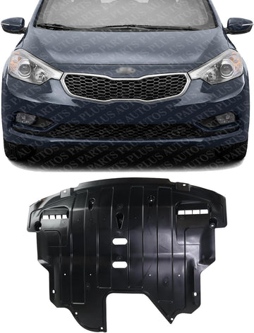 Front Engine Splash Shield Under Cover Plastic Direct Replacement Compatible With 2015-2016 Kia Forte / Forte5 / 2015 Koup KI1228151 29110A7300