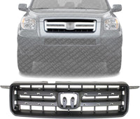 Front Grille Painted Dark Gray Shell And Insert Direct Replacement Compatible With 2006-2008 Honda Pilot HO1200182 75101S9VA02ZL