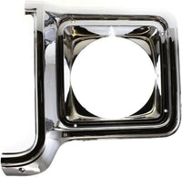 Set Of 2 Head Light Door Chrome Left Driver & Right Passenger Side Direct Replacement Compatible With 1973-1978 C/K Series / 1973-1980 GMC Suburban GM2512134 GM2513134