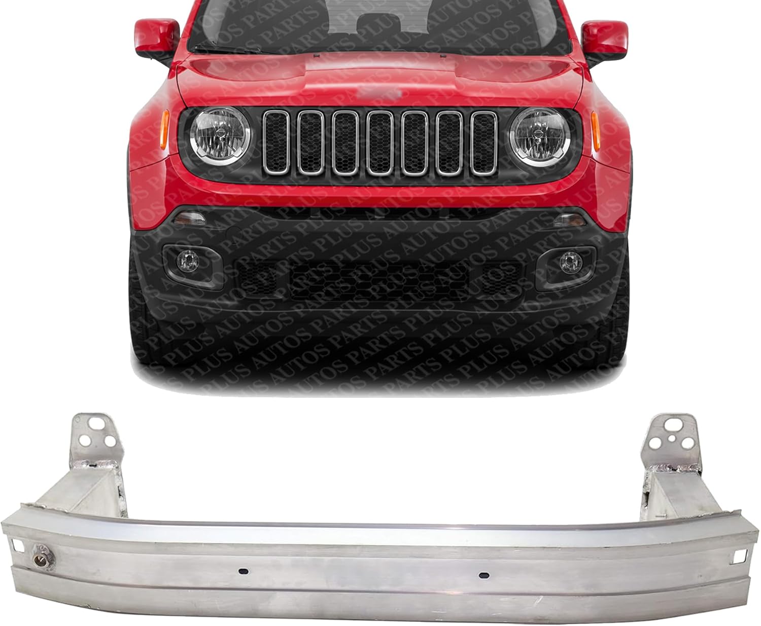 Front Bumper Reinforcement Impact Bar Aluminum Direct Replacement Compatible With 2015-2018 Jeep Renegade CH1006236 68247223AA