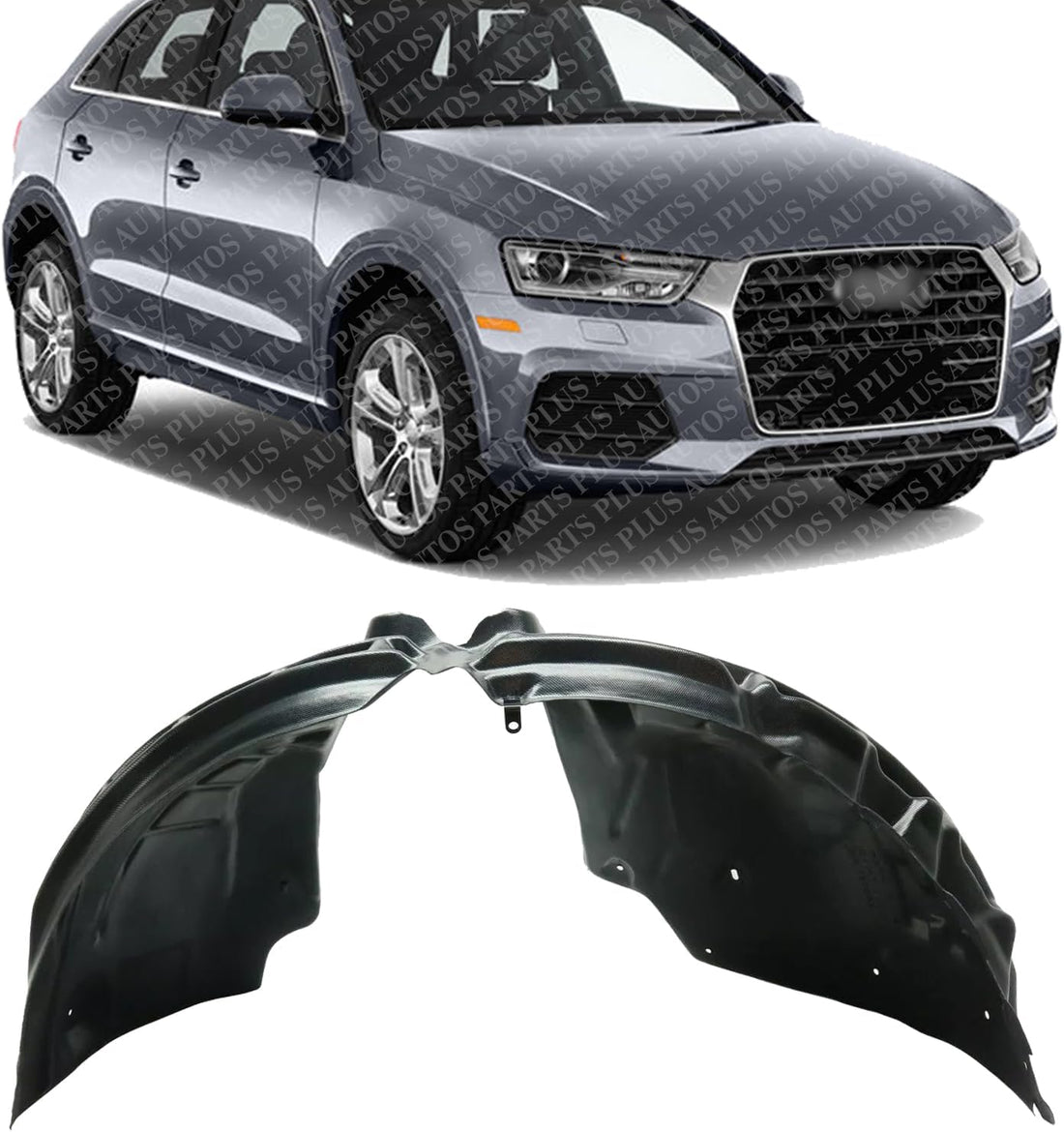 Front Fender Liner Rear Section Right Passenger Side Direct Replacement Compatible with 2015-2018 Audi Q3 AU1249138 8U0821172D