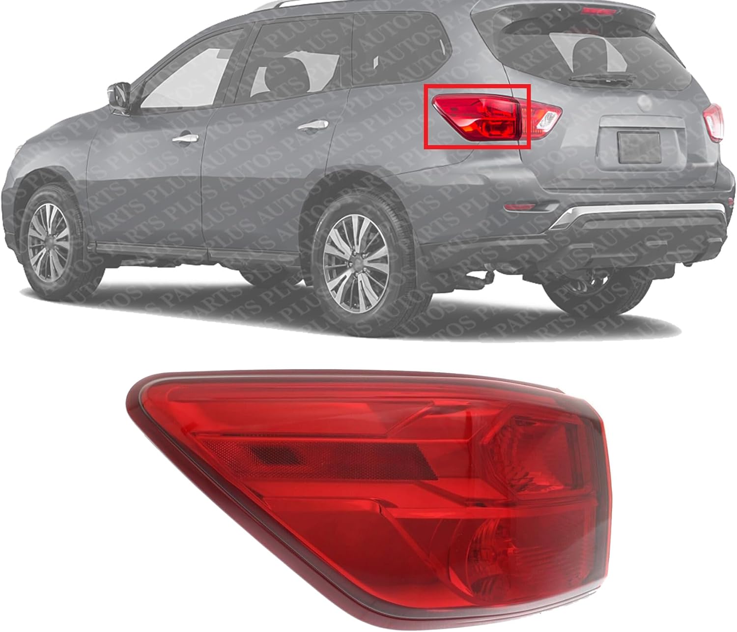 Tail Light Outer Assembly Left Driver Side Direct Replacement Compatible With 2017-2020 Nissan Pathfinder NI2805109 265509PF0A