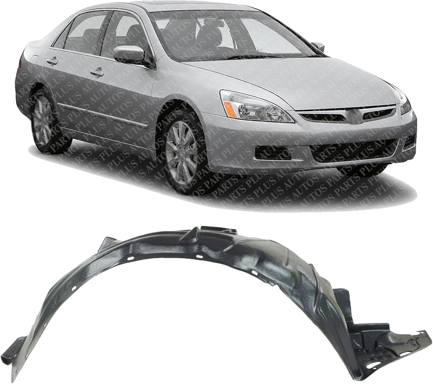 Front Fender Liner Right Passenger Side Direct Replacement Compatible With 2003-2007 Honda Accord HO1249126 74101SDCA00