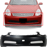 Front Bumper Cover Primed Direct Replacement Compatible With 2003-2007 Infiniti G35 IN1000122 62022AM840