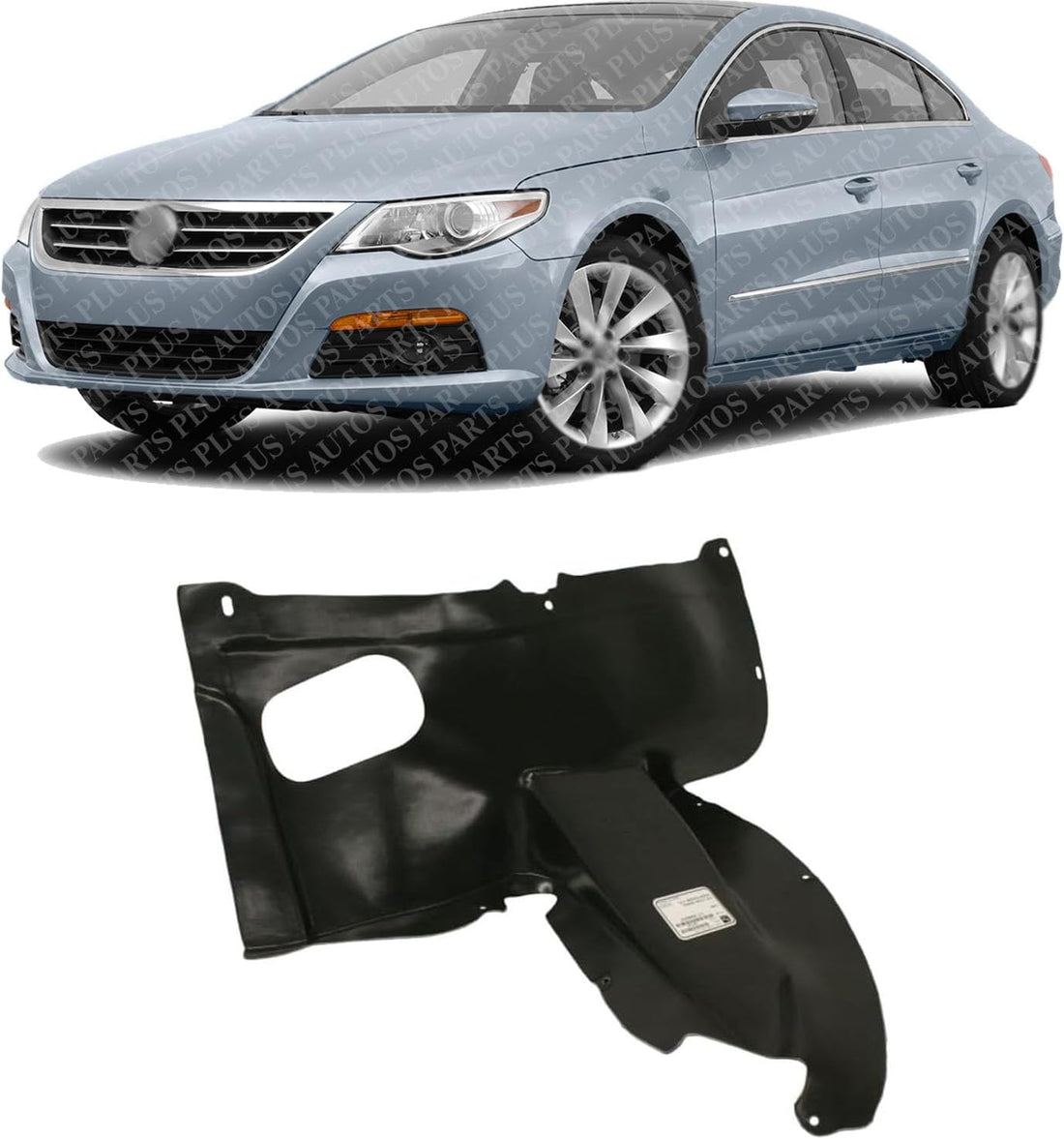 Front Section Fender Liner Left Driver Side Direct Replacement Compatible With 2009-2012 Volkswagen Passat CC VW1248111 3C8805911B9B9