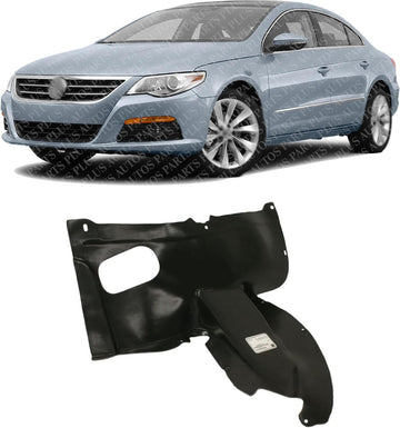 Front Section Fender Liner Left Driver Side Direct Replacement Compatible With 2009-2012 Volkswagen Passat CC VW1248111 3C8805911B9B9