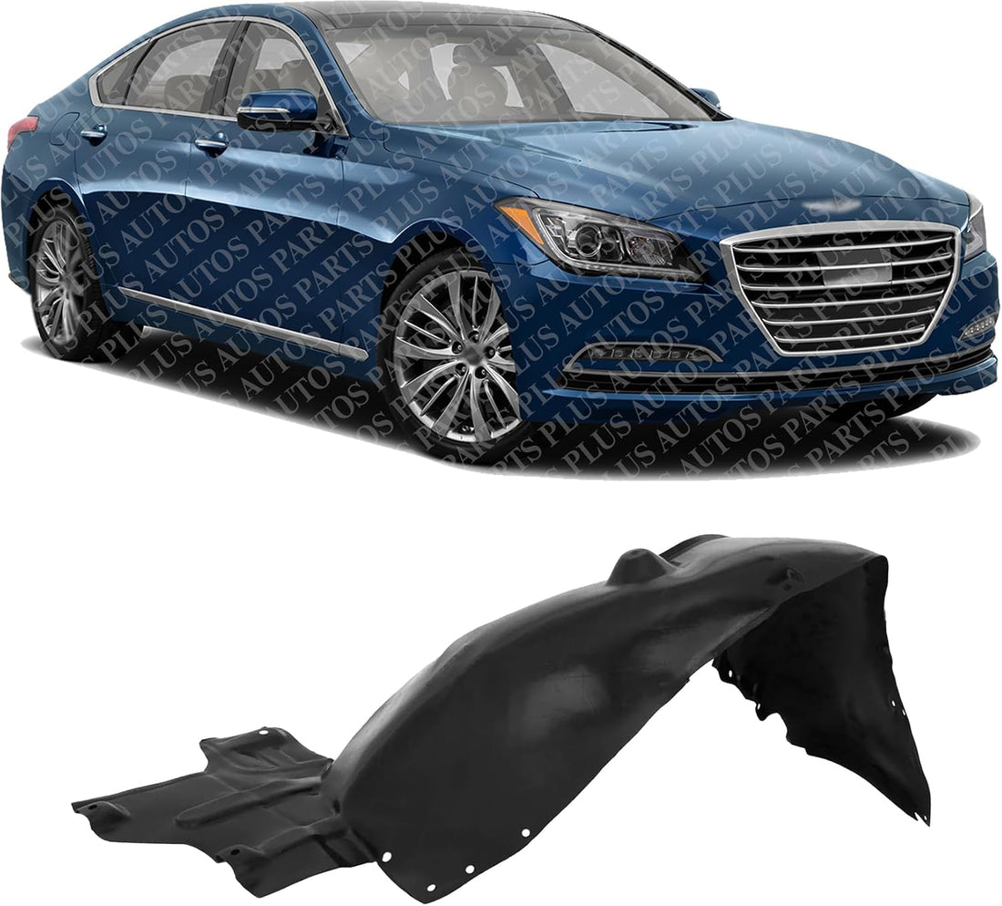 Front Fender Liner Right Passenger Side Direct Replacement Compatible With 2015-2016 Hyundai Genesis / 2017 G80 HY1249174 86812B1000