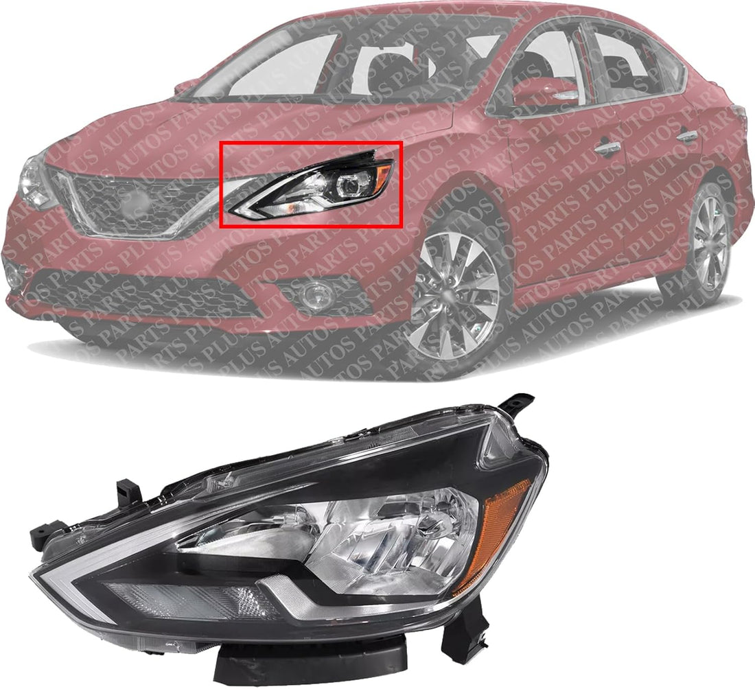 Front Head Light Assembly Left Driver Side Direct Replacement Compatible With 2016-2019 Nissan Sentra NI2502244 260603YU0A
