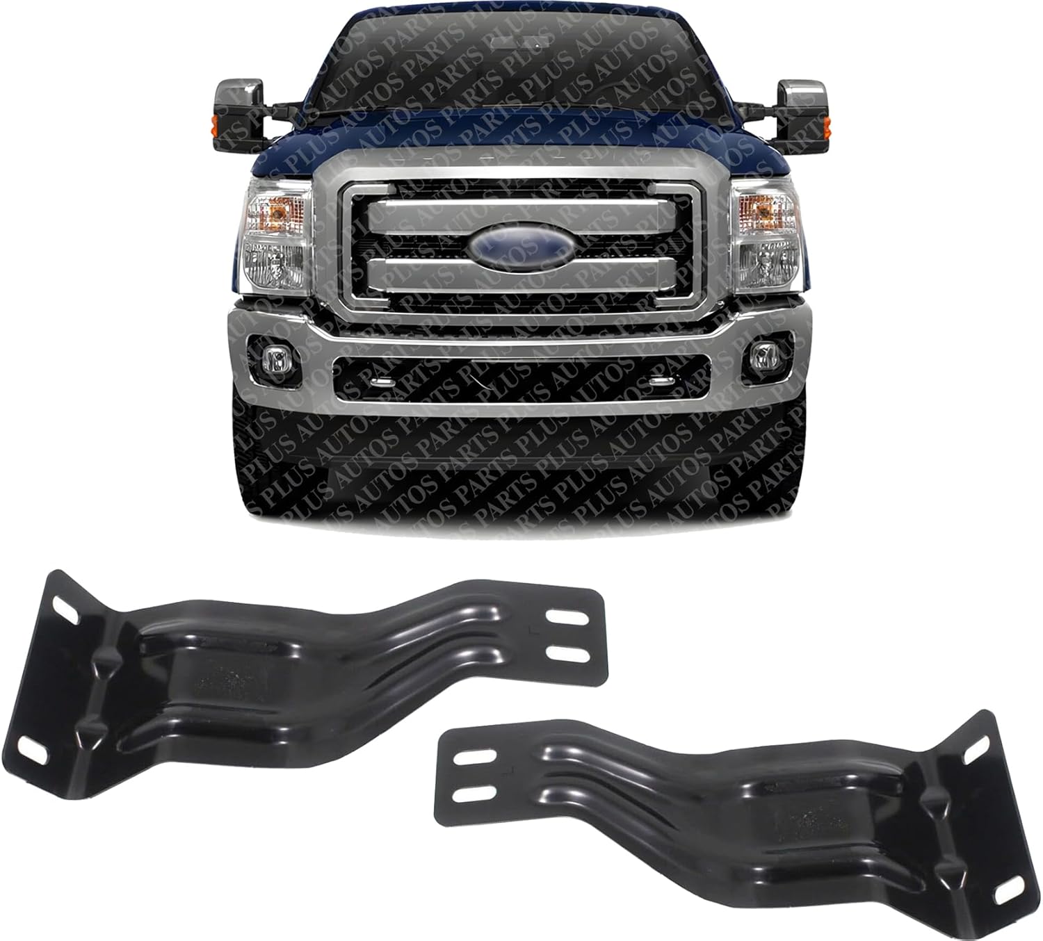 AUTOS PARTS PLUS Front Bumper Inner Bracket Left Driver & Right Passenger Side Direct Replacement Compatible With 2011-2016 Ford F-Series Super Duty FO1067185 FO1066185 BC3Z17B836A BC3Z17B837A