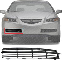 Front Fog Light Cover Mesh Primed Right Passenger Side Direct Replacement Compatible With 2004-2006 Acura TL AC1039103 71102SEPA00