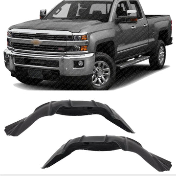 Set Of 2 Front Fender Liner Left Driver & Right Passenger Side Direct Replacement Compatible With 2015-2019 Chevrolet Silverado 2500HD 3500HD GM1249249 GM1248249 22763676 22763675
