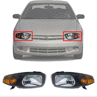 Set Of 2 Front Head Lights Assembly Left Driver & Right Passenger Side Direct Replacement Compatible With 2003-2005 Chevrolet Cavalier GM2503221 GM2502221 22707274 22707273
