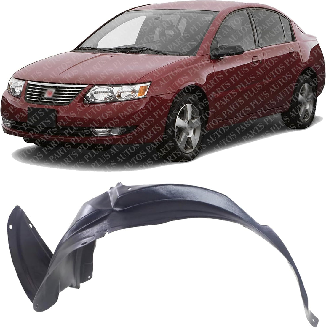 Front Fender Liner Left Driver Side Direct Replacement Compatible With 2003-2007 Saturn Ion GM1250104 10365802
