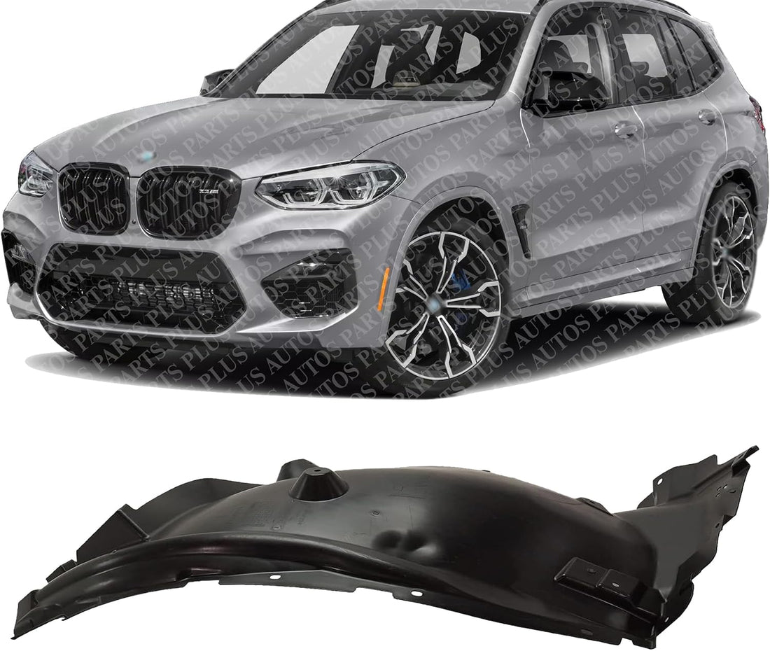 Front Fender Liner Rear Section Left Driver Side Direct Replacement Compatible With 2018-2023 BMW X3 / 2019-2024 X4 BM1248160 51717394815