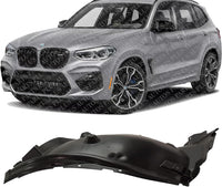 Front Fender Liner Rear Section Left Driver Side Direct Replacement Compatible With 2018-2023 BMW X3 / 2019-2024 X4 BM1248160 51717394815