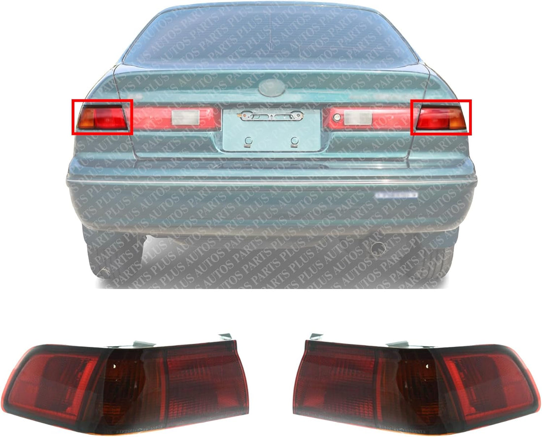 Set Of 2 Tail Light Mounted On Body Assembly Right Passenger & Left Driver Side Direct Replacement Compatible With 1997-1999 Toyota Camry TO2801124 TO2800124 81551AA010 81561AA010