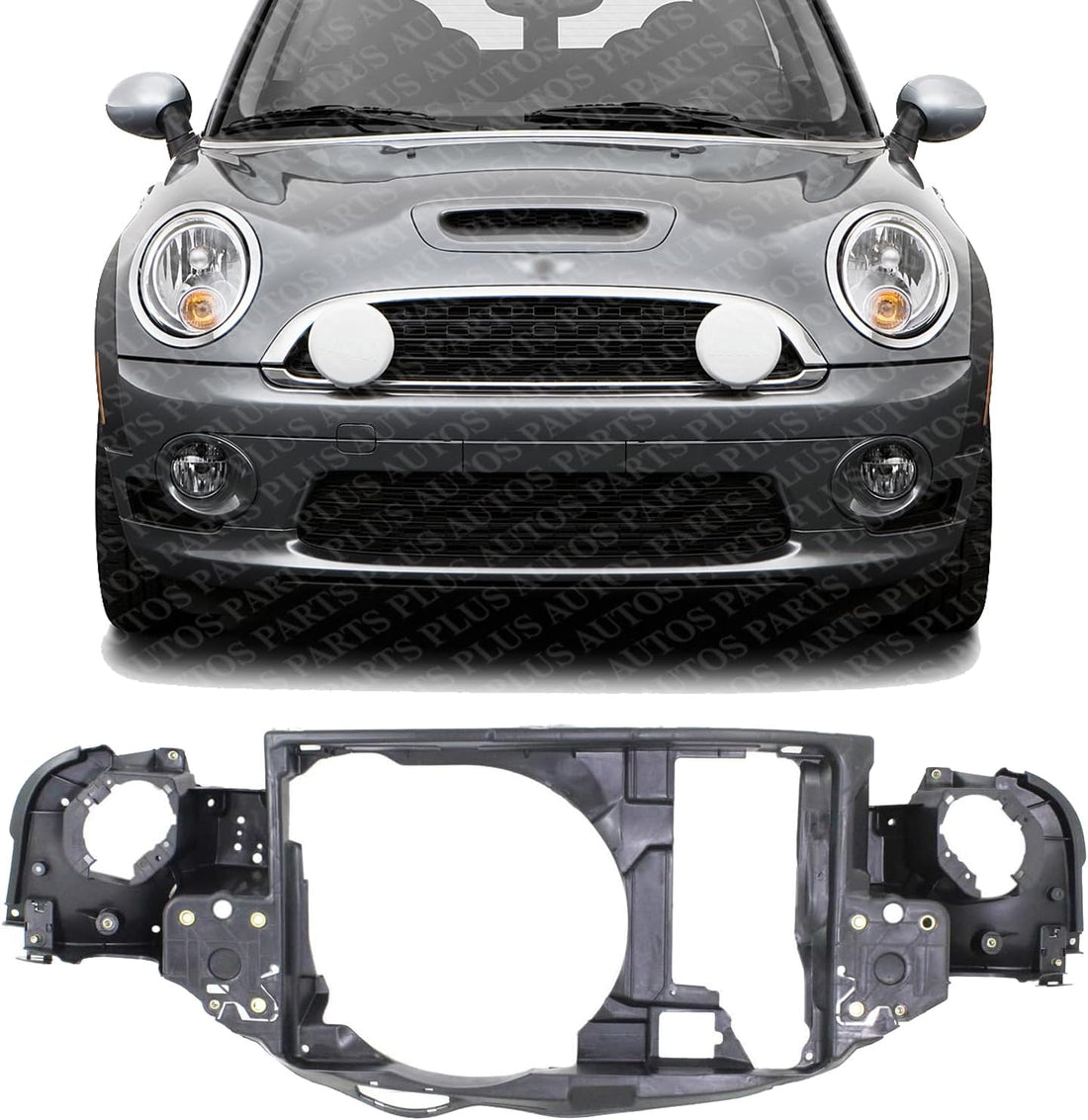 Front Radiator Support Panel Assembly Plastic Direct Replacement Compatible With 2002-2008 Mini Cooper MC1225102 51647200800