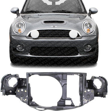 Front Radiator Support Panel Assembly Plastic Direct Replacement Compatible With 2002-2008 Mini Cooper MC1225102 51647200800