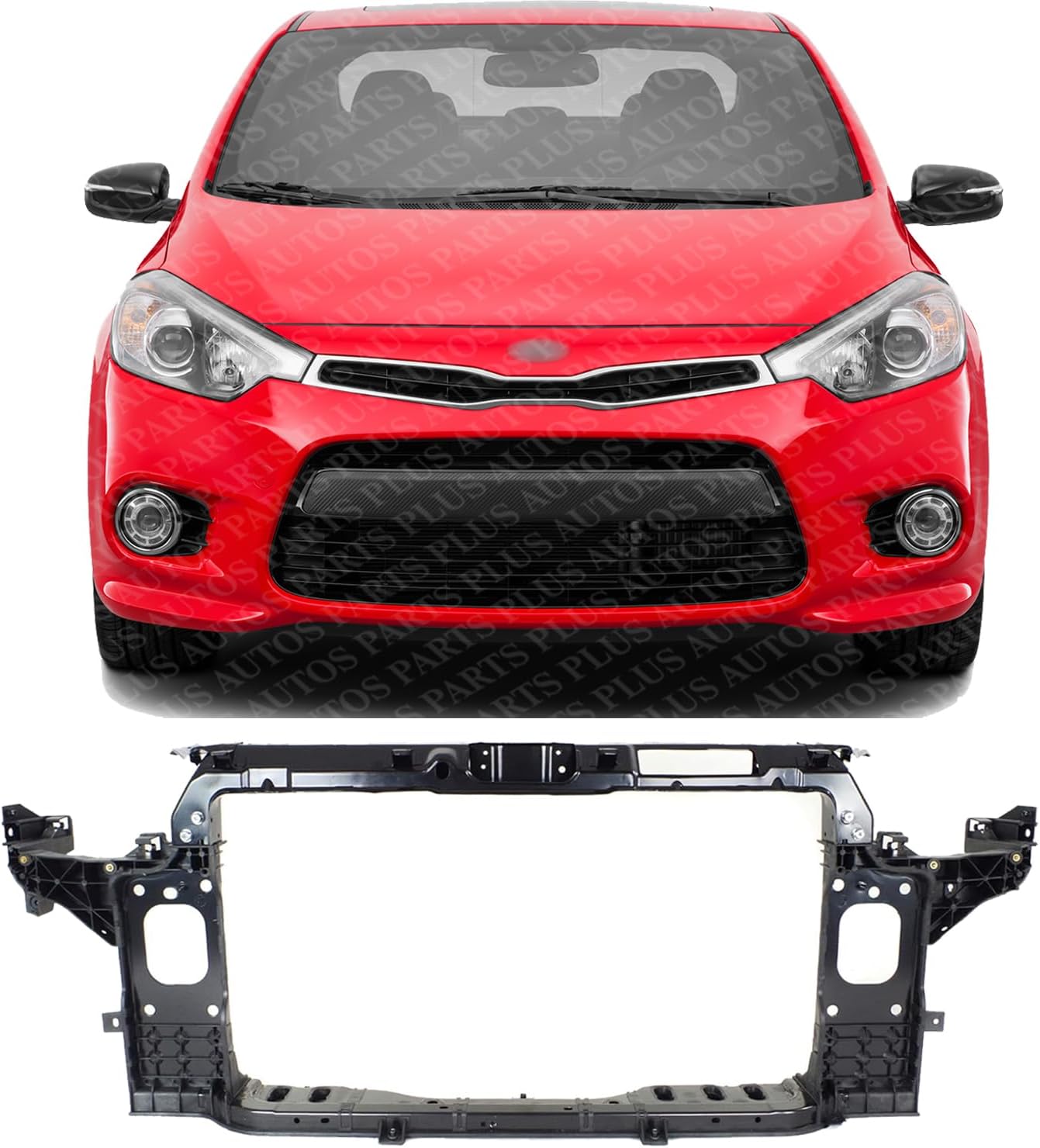 Front Radiator Support Composite Plastic With Steel Direct Replacement Compatible With 2014-2016 Kia Forte/Koup / Forte5 KI1225161 64101A7001